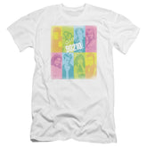 Beverly Hills 90210 Color Block Of Friends Men's Ultra-Soft 30/1 Cotton Slim Short-Sleeve T-Shirt